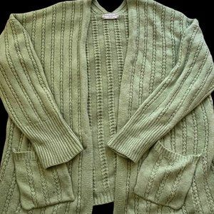 Mint Green Knitted Cardigan